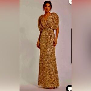 NWT-Mac Duggal Elegant bronze  Sequin Dress size 2